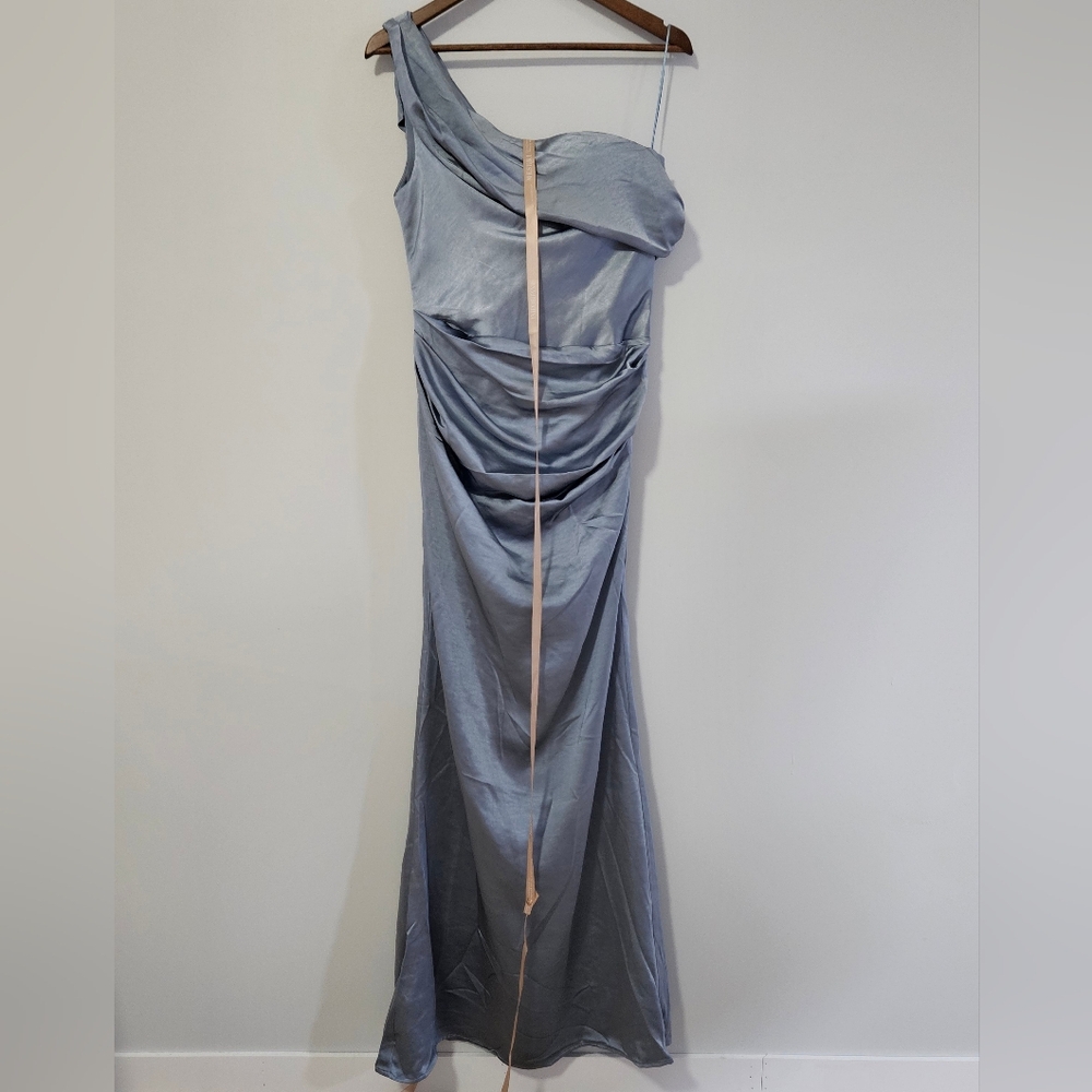 Meshki Light Blue One-Shoulder Maxi Dress - Picture 2 of 9